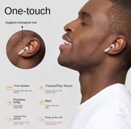 PRO 6 Mini Wireless Earbuds Portable TWS In-Ear Headphones for Sports Waterproof with Comfortable Form Factor