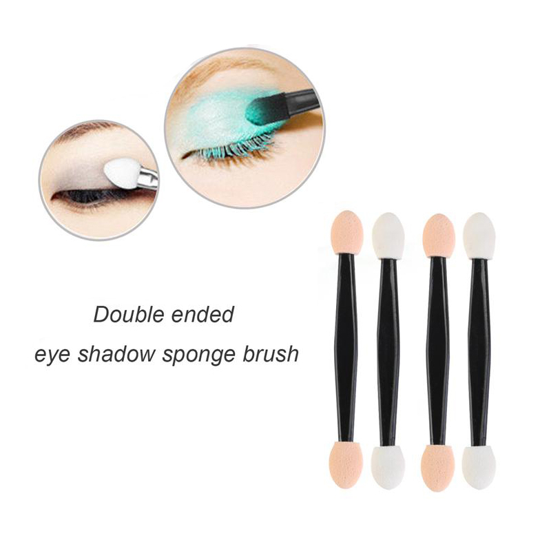 50/5PCS Disposable Eyeshadow Brush Dual Sided Sponge Nylon Kit Makeup Eye Shadow Brushes For Cosmetic Applicator Make up