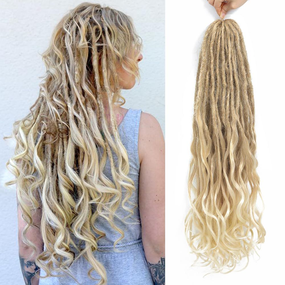 Wig dreadlocks 24inch double head French curly synthetic fluffy hair Dreadlocks wig