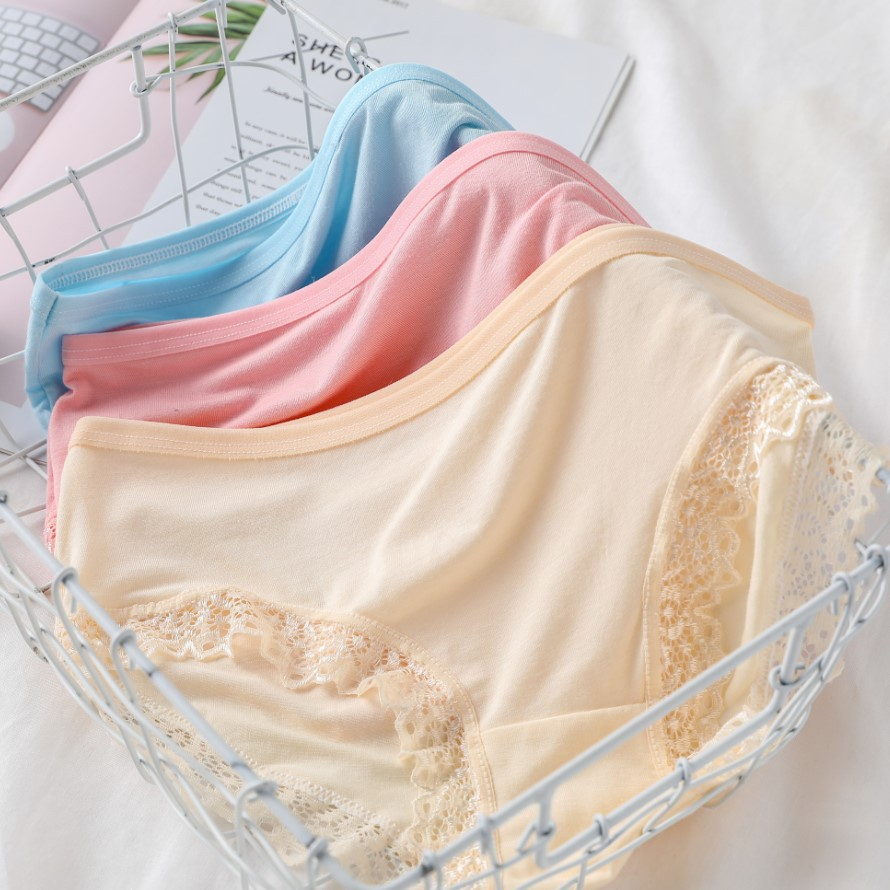 1/11Pcs/set Ladies Underwear Knickers Women's low waist lace Lingerie Solid Color Briefs Panties for 50-63kg