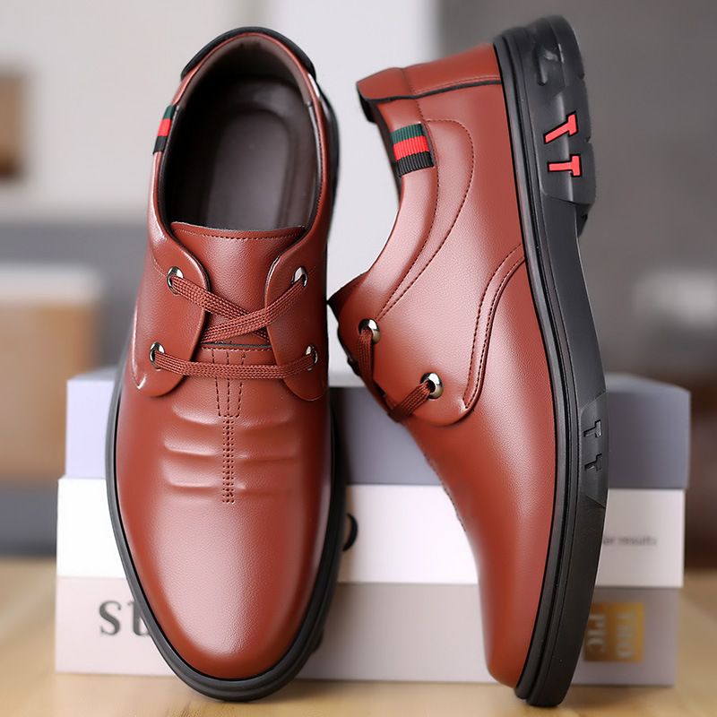 Men's Casual Shoes for Autumn - Breathable Lace-Up Derby Shoes for Business & Daily Wear