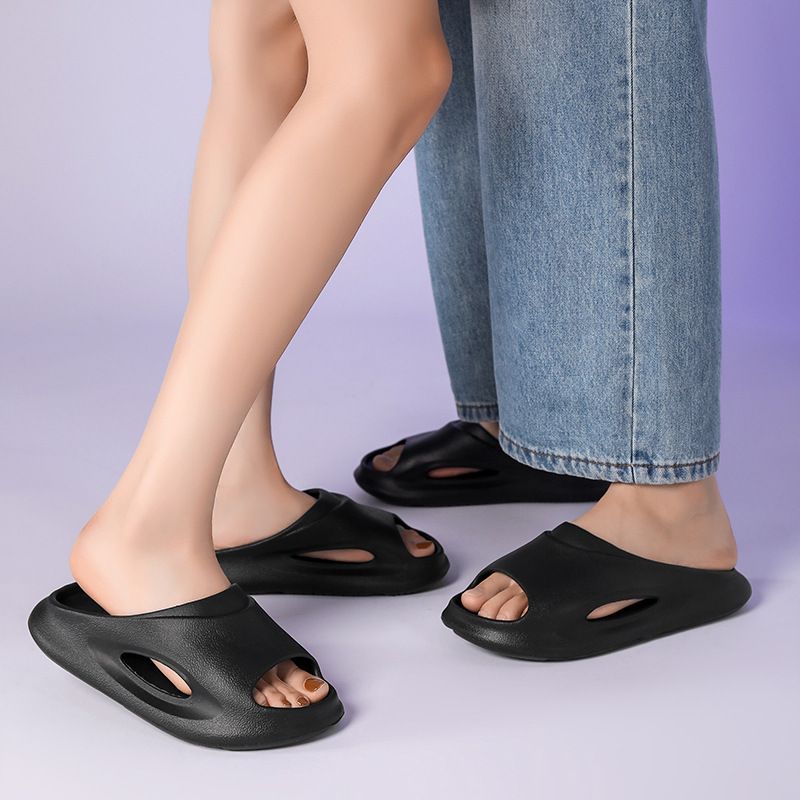 WY2208 Men's and Women's Summer Outdoor Thick Sole Slippers Solid Color Anti Slip Slippers