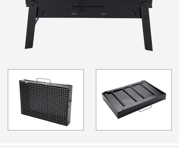 kz003 Portable Foldable BBQ Grills Patio Barbecue Charcoal Grill Stove Stainless Steel Outdoor Camping Picnic