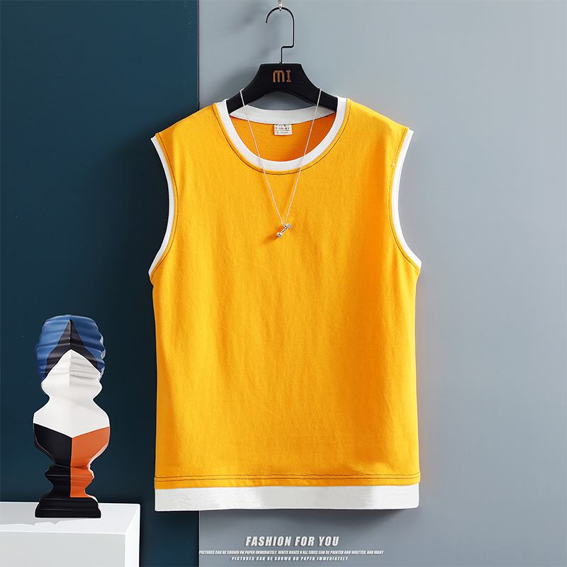 Mens Tank Top Cotton Casual Sleeveless Tshirt for Men Bodybuilding Bottoming Undershirts 2129