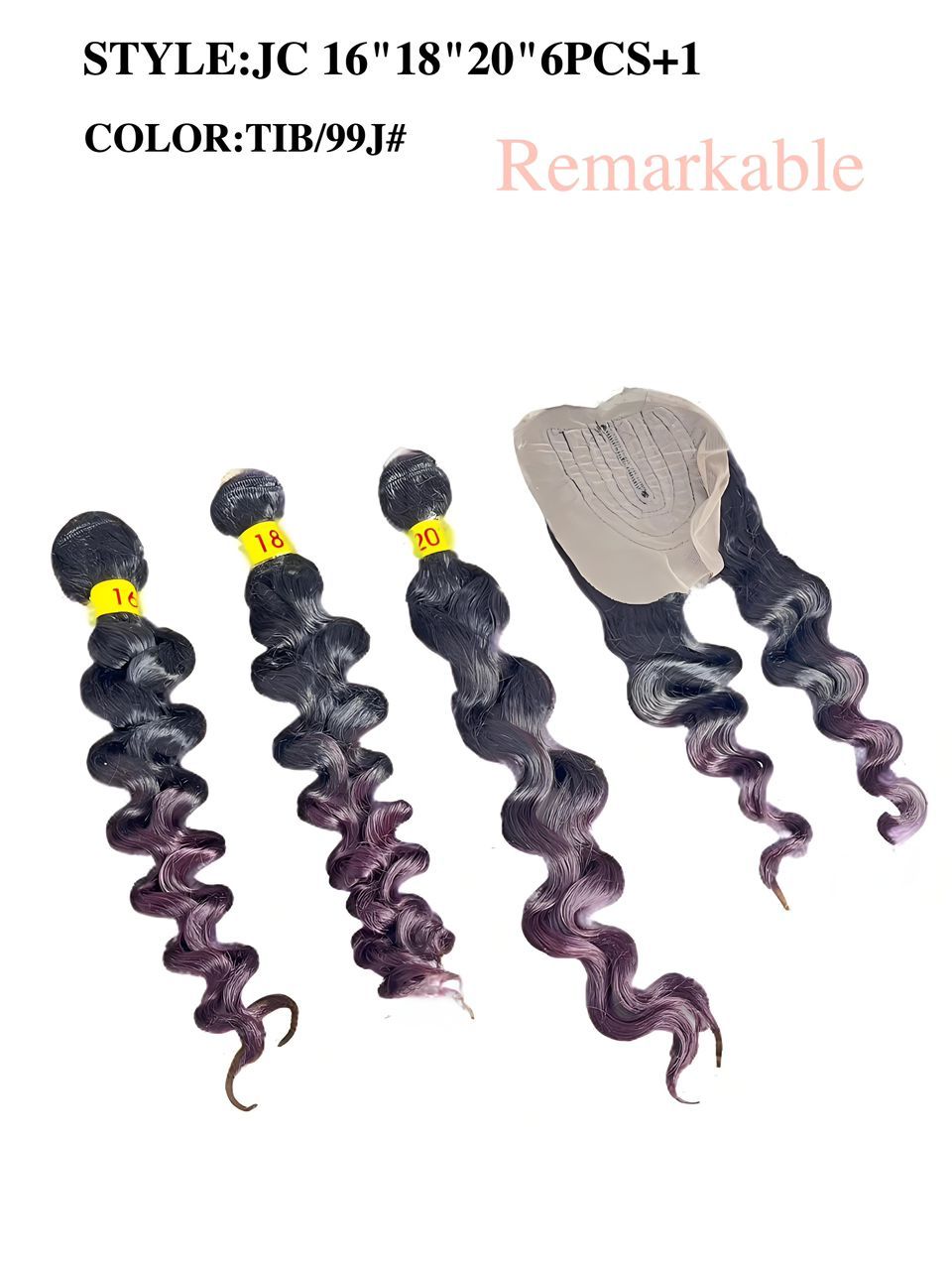 6pcs+1 Remarkable Hair Extention Romance Curl Loose Wave Bundles[JC 16'',18'',20'']