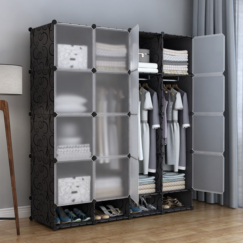L456456 Portable Wardrobe Closets DIY Cube Storage for Space Saving, Upgraded Combination Bedroom Armoire with Lock, Storage Organizer, Clothes Dresser, Closet Storage Organizer