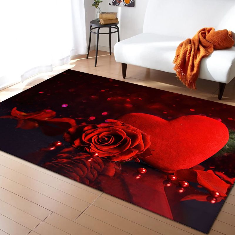 40*60cm,60*90cm Valentine's Day carpet, romantic roses, living room decorative floor mats, floor mats CRRSHOP free shipping home decor lovers carpet