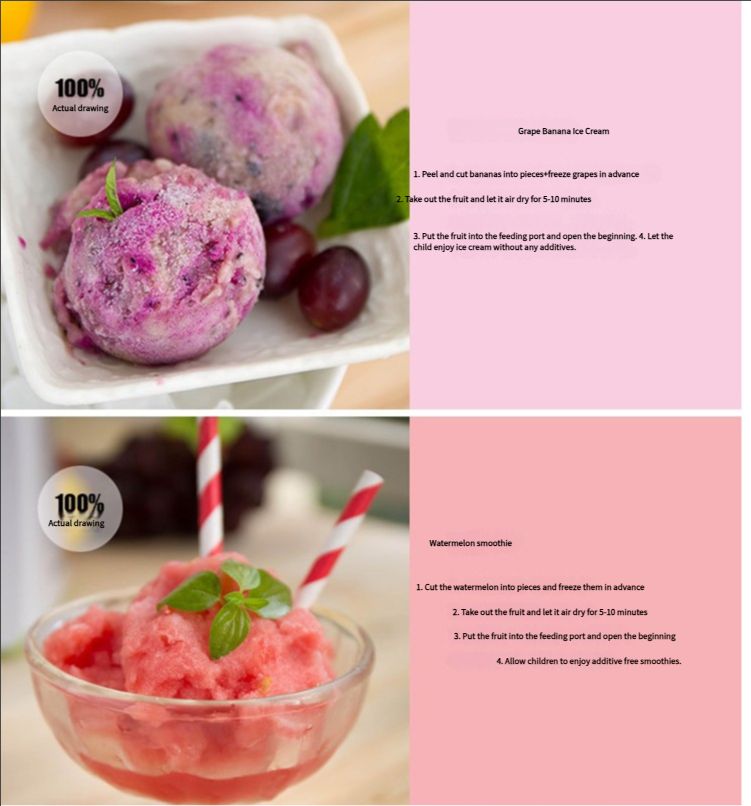 Big Boss Swirlio Home Fruit Ice Cream Maker Homemade Ice Cream Maker Blender