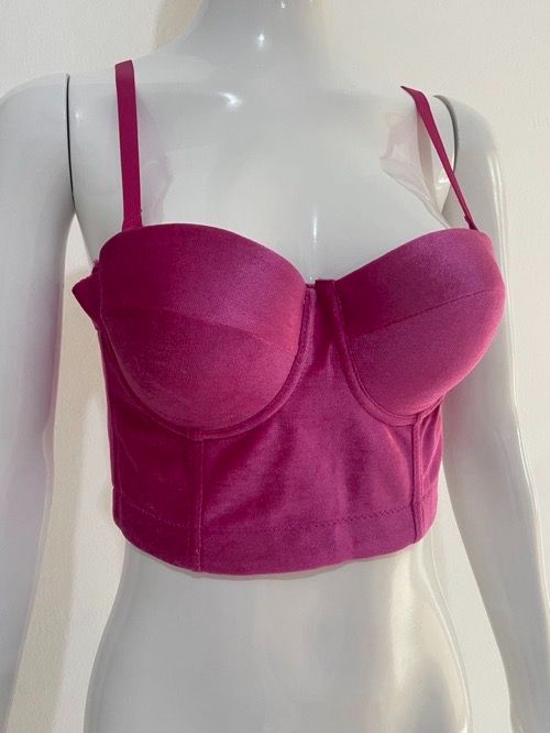 Wear a herringbone corset outside the suspender with solid color Korean velvet underwired shapewear vest short and versatile bandeau underwear women