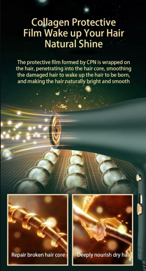 Professional Powerful Hair Dryer Fast Dry Styling Blow Barber Salon Styling Tools Hot/Cold Air Blow Dryer 3 Speed Adjustment