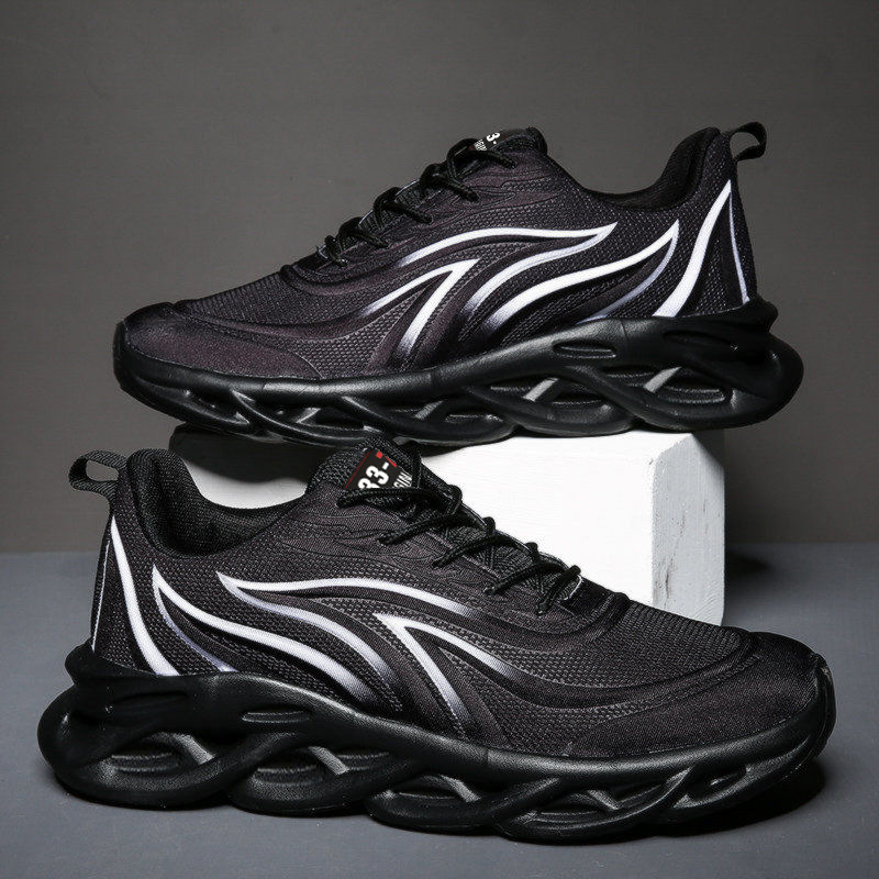 2107 Shoes Men Sneakers Running Shoes Breathable Men Footwear Trainer Fashion Male Casual Red Shoes For MenBlack