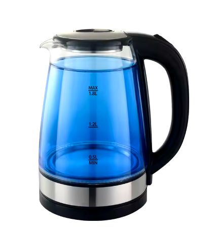 GELAIBO Kettle 1.8L with Blue LED Light Water Heater Electric Kettle Small Order Household Glass Color Box Smart Digital Glass Kettle 1500W - GLB-YC320A