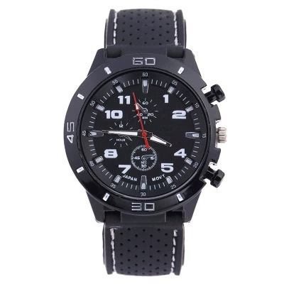 Popular fashion sports men's watch, car line strap, silicone student watch