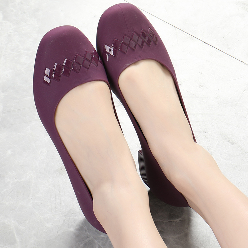 women's sandals, non-slip flat work shoes, elegant girls' single shoes, block heeled non-slip casual shoes