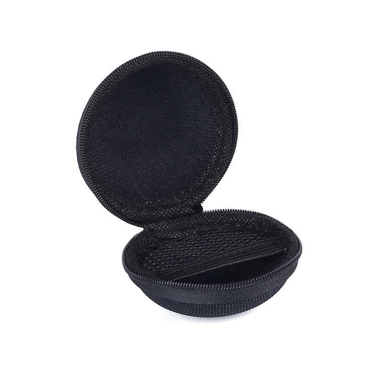 Tospnio Earphone Carrying Case, Small Round Hard EVA Shockproof Pocket Earbud Organizer Box