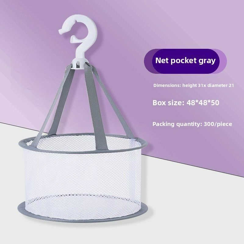 Cosmetic Brush Cleaner Set, Beauty Blender Cleaning Magic Tool, Foldable Silicone Brush Washing Bowl, Powder Puff Cleaning Agent Liquid ToolsDrying net pocket [gray]