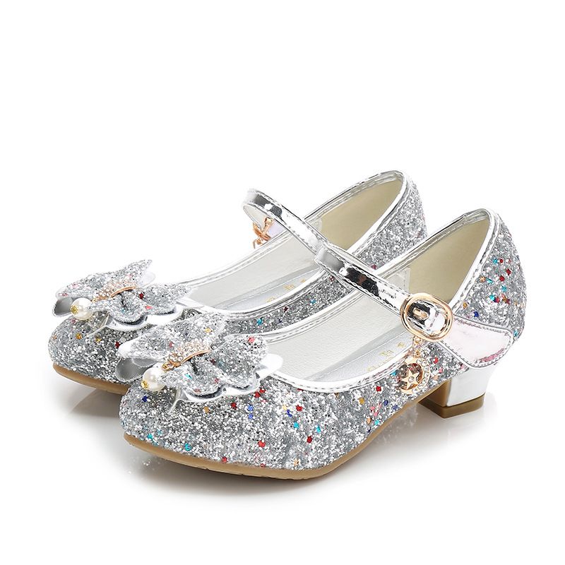 Dress Shoes Girls' High Heels Princess Shoes New Spring Autumn Children's Shoes Performance Shoes Girl's Crystal Shoes