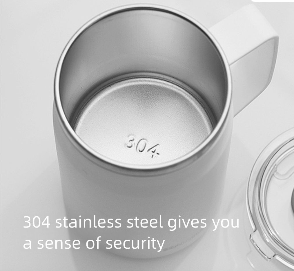 Ins Style Stainless Steel Coffee Cup Portable Insulated Water Cup Stainless Steel Cup Sealed with Lid Mark Cup Kitchen Dining Dinnerware Coffee Cups Mugs