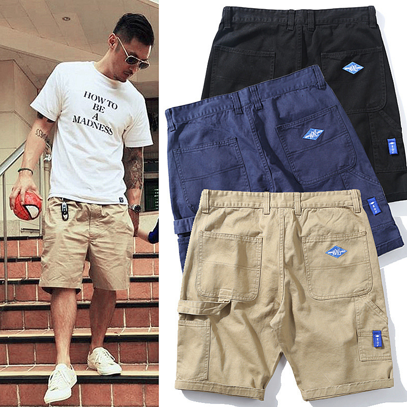 Men's Summer New Fashion Thin Solid Color Shorts Casual Loose Shorts