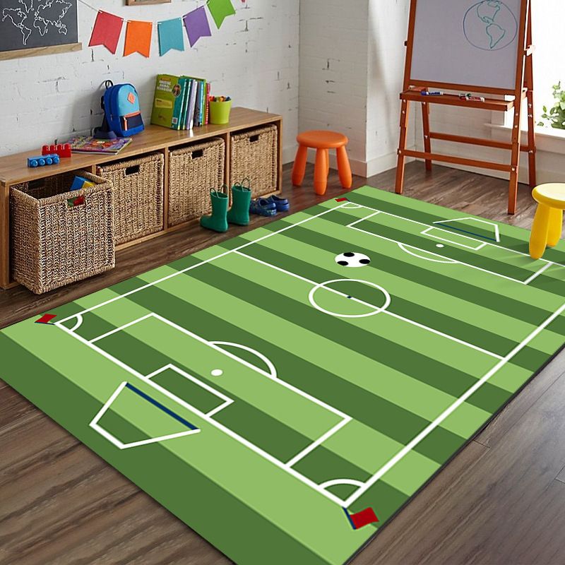 Stadium 3D stereoscopic vision carpet, bedroom bedside carpet, sofa carpet, football basketball rugby carpet， Crystal velvet floor mat free shipping