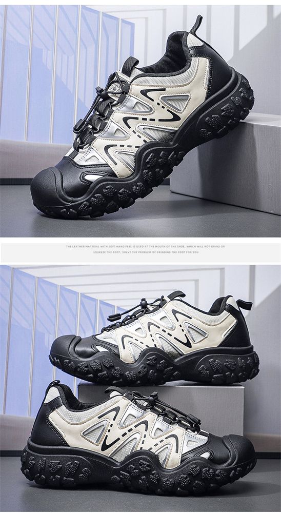 2024 autumn new men's shoes Korean version of fashion shoes Pop shoes casual shoes outdoor mountaineering men's sports shoes 075