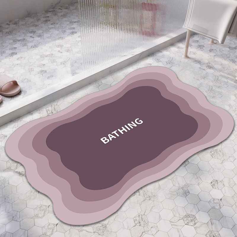 AUNONT Simple diatomite bathroom non-slip quick-drying bathroom floor mats footrest doorway dirt-resistant easy-care carpet 40*60CM