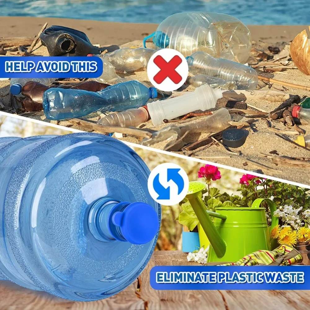 AUNONT Universal mineral water bucket lid silicone sealing cover single purchase round cover pure water bucket cover smart cover reusable