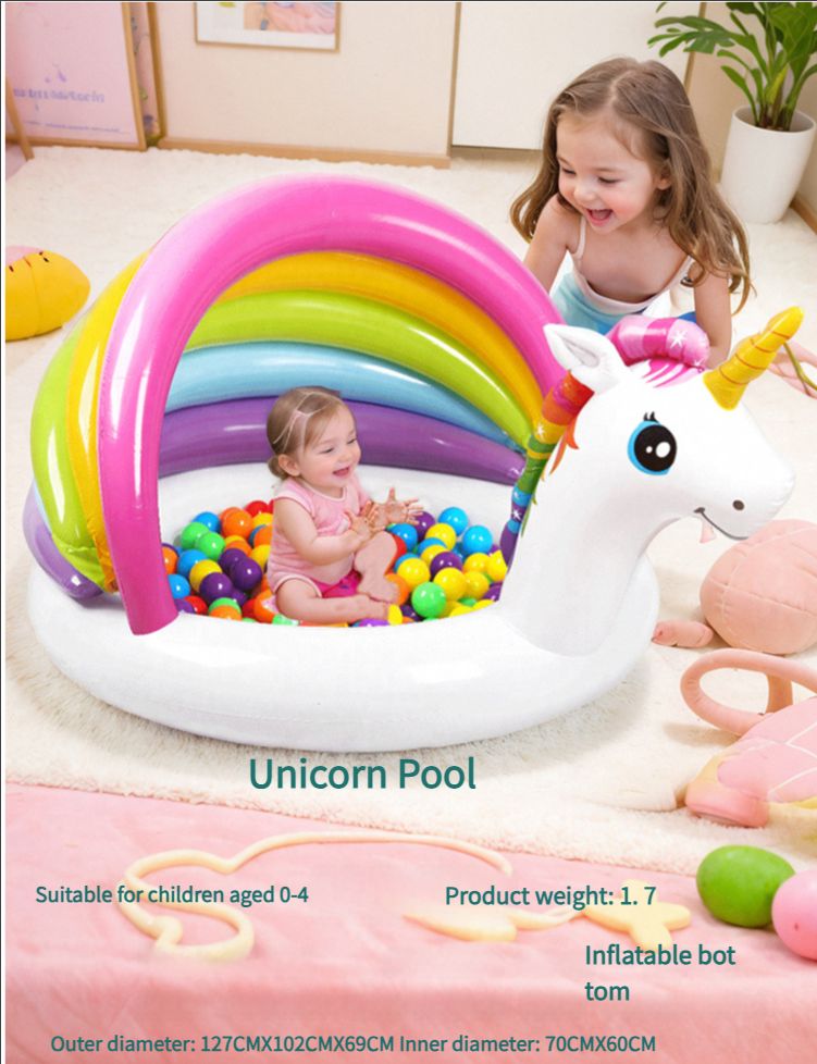 Children's ocean ball pool inflatable castle baby swimming pool fence indoor wave pool home baby toy shark