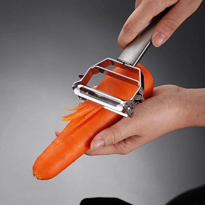 Kitchen vegetable peeler 304 food grade stainless steel melon planer Double head peeler Multi-functional household fruit and vegetable peeler