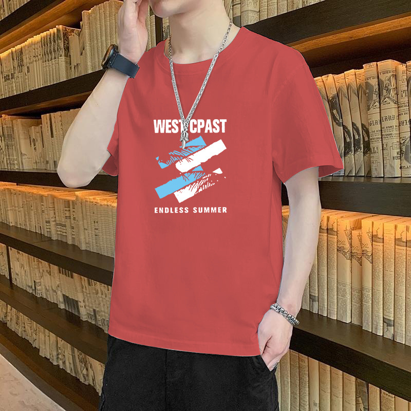 00 Men's Summer Pattern Print T-Shirt Crewneck Casual Top