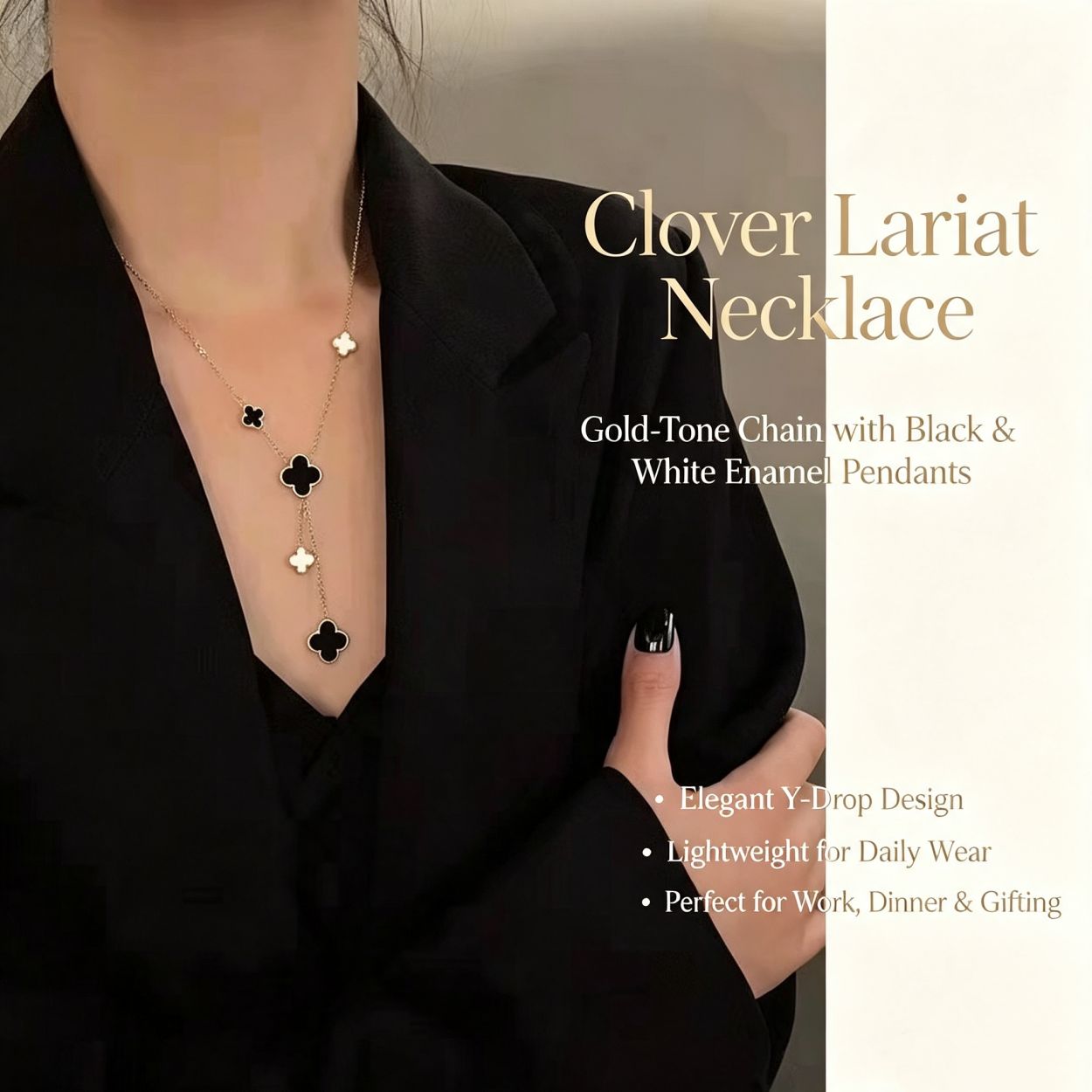 Women Titanium Steel Clover Necklace,Not Easy To Fade, Simple Niche Style Matches Various Outfits. Delicate Daily Wearing Necklace Suitable For Dating, Commute And Holiday Gifts
