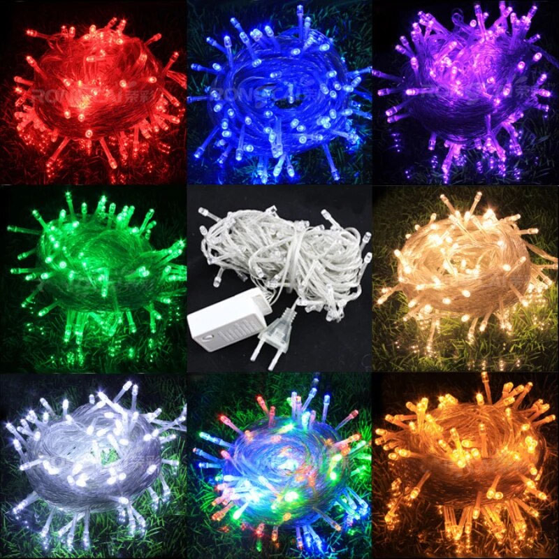 Glory light  10m 80LED Outdoor Waterproof Color Light String Christmas Decoration for Home Garden Holiday Party Decor Fairy Garland