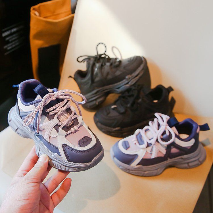 Girl Daddy shoes 2024 autumn new children's shoes breathable sports shoes YQ-289WANG