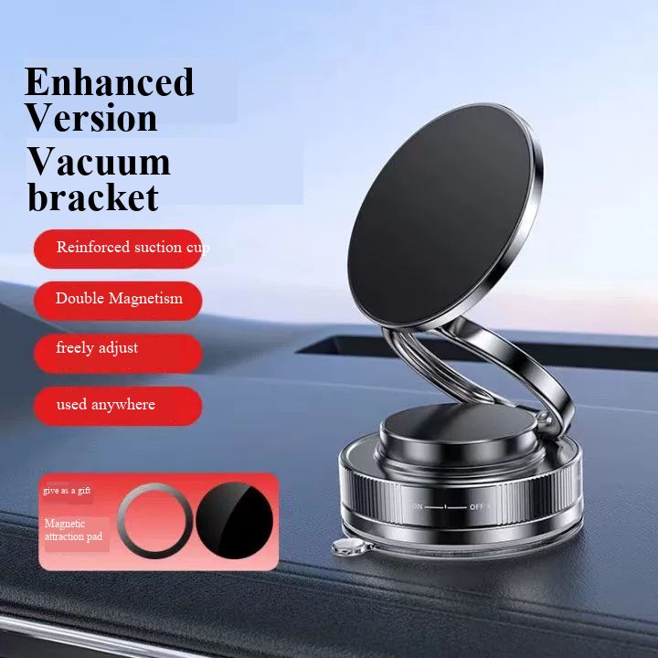 New Magnetic Car Phone Holder Vacuum Adsorption Dashboard Mount Universal Auto Multifunctional Navigation Bracket for Car & Desktop
