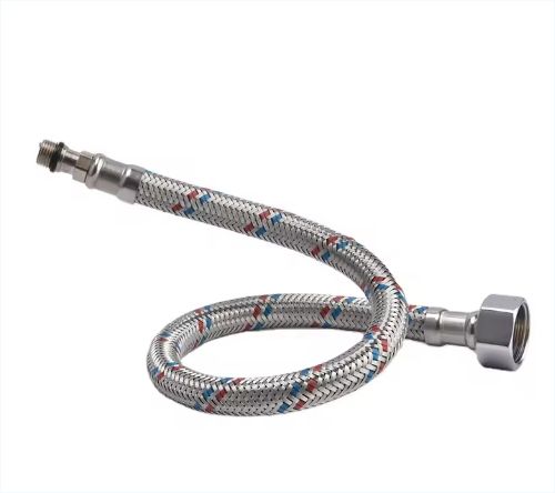 2 pieces 60cm Long  Male and female Bathroom Kitchen Faucet Connector Stainless Steel Braided Hose