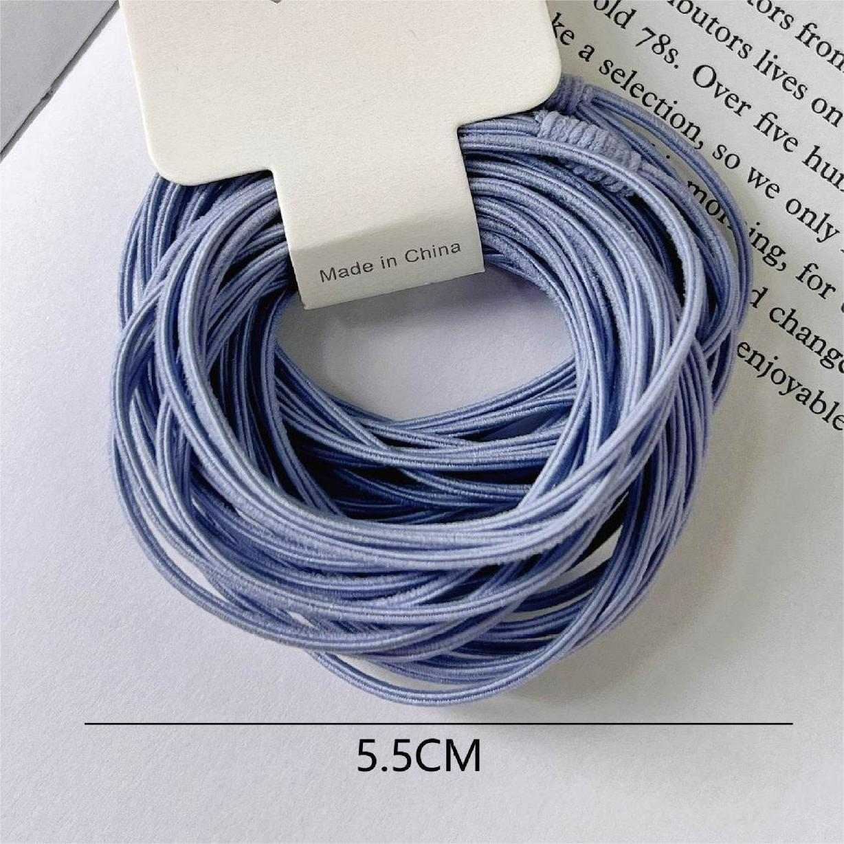 FQ1062 Women's Autumn Simple Versatile High-Elasticity Hair Rope Solid Color Hair Rope 10 Pieces