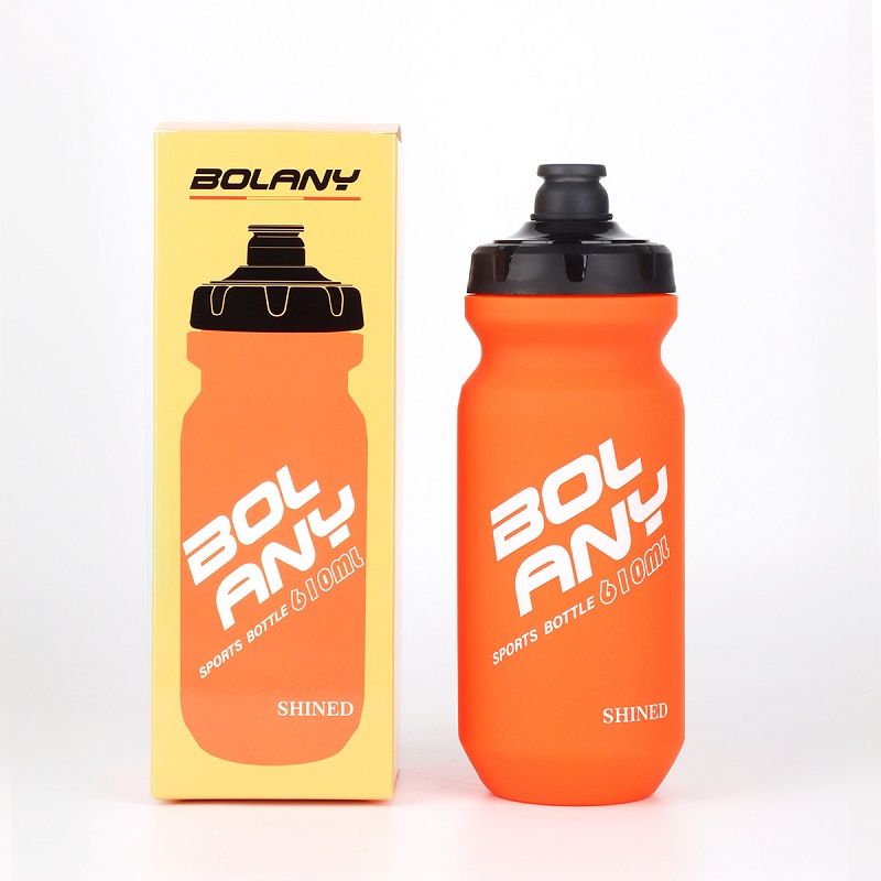 Squeezing Cycling Water Bottle PP5 Sports Water Bottle 610mL Outdoor Fitness Mountaineering Running Water Bottle Sports Water BottleVitality Orange