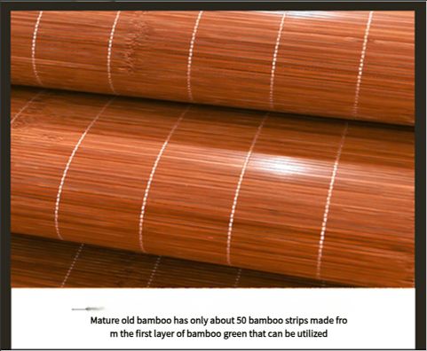 Summer mat pure natural carbonized bamboo mat foldable household bamboo mat double-sided rattan mat student dormitory ice silk mat