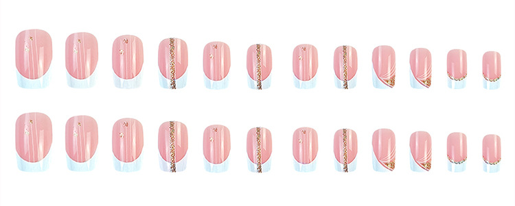 Fake Nail Short Pink Clor Mother's Day Gift Women Make Up Set