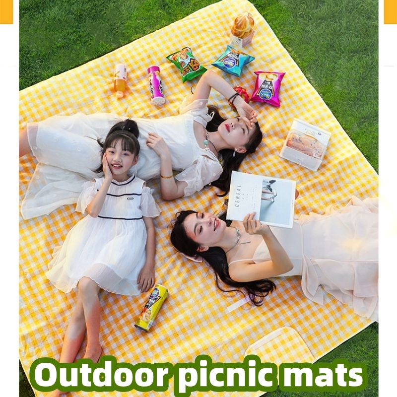 Thick colored film camping mat, outdoor picnic mat, picnic cloth mat, lawn mat, moisture-proof flooring, mattress CRRSHOP free shipping mats