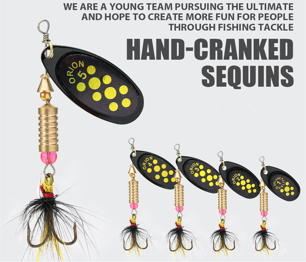 2Pcs 3.5g-12g Spinner Spoon Metal Bait Fishing Lure Sequins Crankbait Spoon Baits for Bass Trout Perch Pike Rotating Fishing