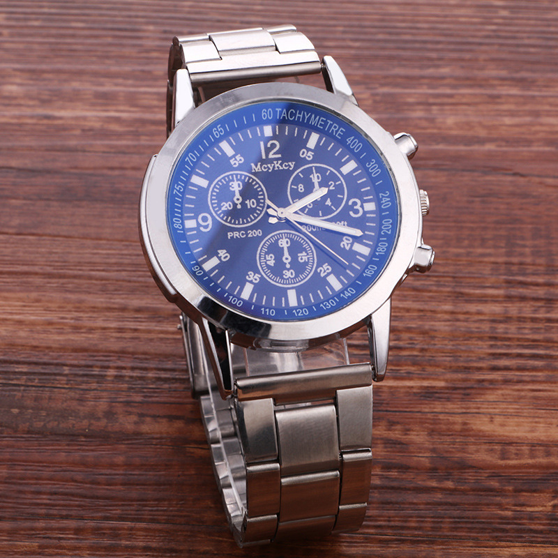28040# Mens Watches Fashion Casual Chronograph Business Dress Quartz Stainless Steel Wrist Watch