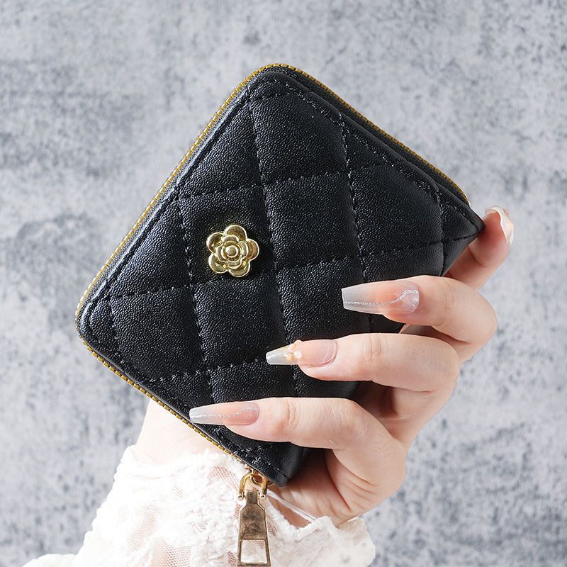 New Arrival European & American Light Luxury Small Chanel Style Women's Wristlet Wallet Card Holder with Multi-Card Slots and Phone Pouch
