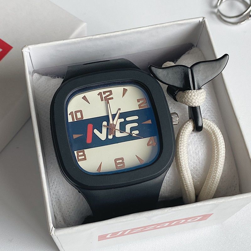 NICE Men's and Women's Fashion Sports Square Watch, Non Waterproof Watch