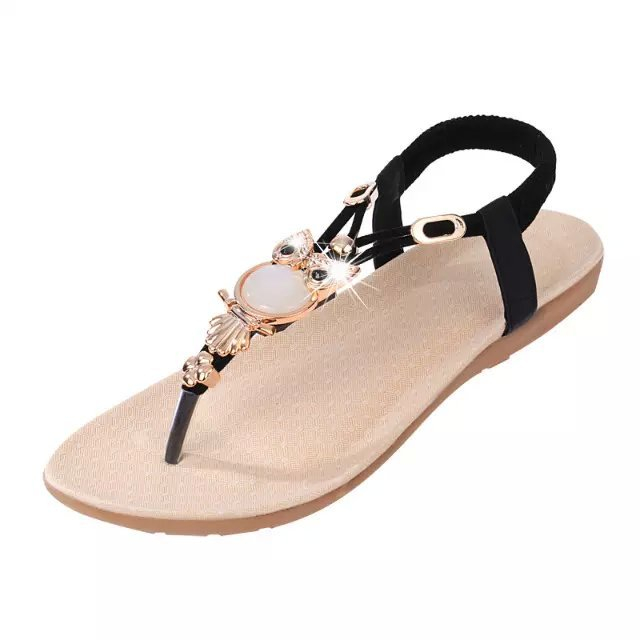 199 women's bohemian beaded sandals casual lady's flip-flops Comfortable flats for girls