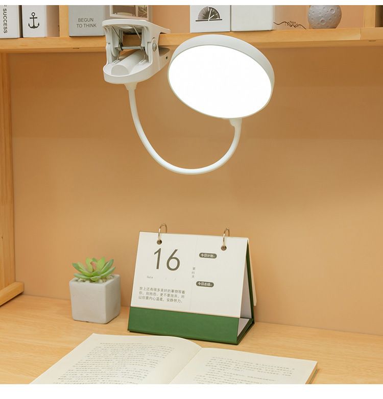 Clip on Desk Lamp Study Student Dormitory Home Eye Protection Lamps Desk LED Rechargeable Desk Lamp Bedroom Bedside Lamp