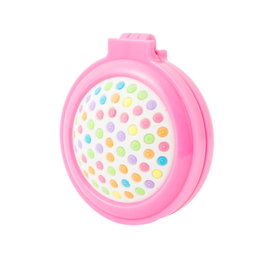 Candy Color Folding Comb Portable Solid Color Portable Makeup Mirror Airbag Comb Anti-static Massage Rainbow Comb