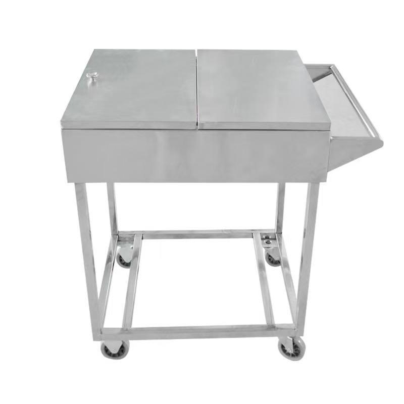 Wannilen Stainless steel hotel kitchen condiment cart seasoning box mobile condiment cart kitchen condiment table multi-functional mobile dining cart restaurant trolley