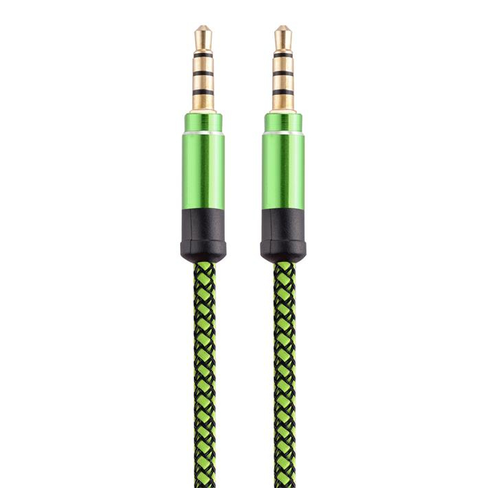 AUX Cable 4 Pole, 3.5mm to 3.5mm Auxiliary Stereo Audio Nylon Braided Aux Cord Compatible Car Home Stereos,Speaker,iPhone iPod iPad,Headphones,Sony