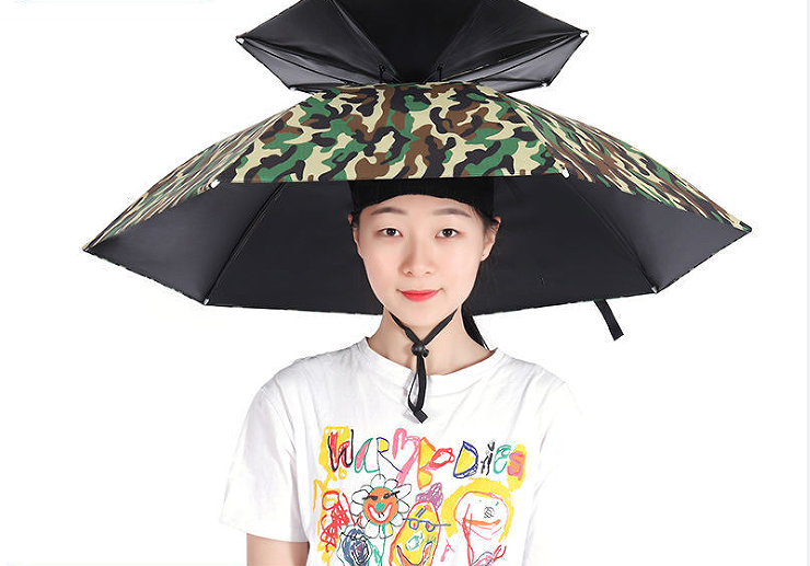 AKAKD Seasonal new umbrella hat head umbrella hat fishing head sun umbrella outdoor tea picking sanitation sun protection bucket hat umbrella fishing umbrella folding large single layer
